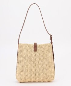 ANY フェイクラフィアワンショルダーバッグ