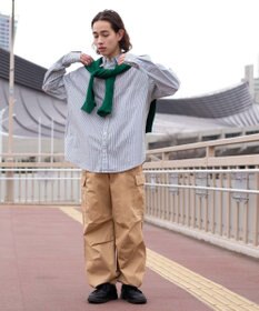 WEGO 【ユニセックス着用ITEM/SMLサイズ展開】ワイドカーゴパンツ