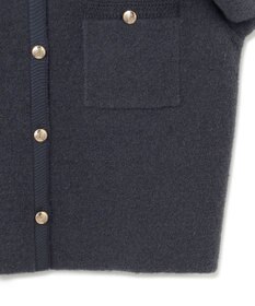 23区 S 【洗える】ミニブークレニット カーディガン