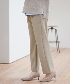 Tiaclasse L ミニチェッカー裏起毛・ストレートパンツ