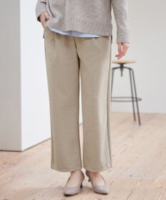 Tiaclasse L ミニチェッカー裏起毛・ストレートパンツ