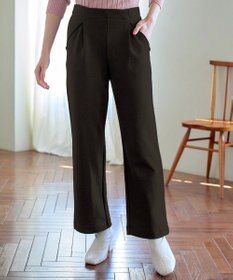 Tiaclasse L ミニチェッカー裏起毛・ストレートパンツ