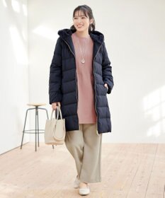 Tiaclasse L ミニチェッカー裏起毛・ストレートパンツ