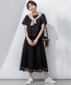 23区 【洗える】Broche チェックレース スカート