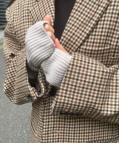 MOONBAT 【カシミヤ100%】リブニットアームウォーマー