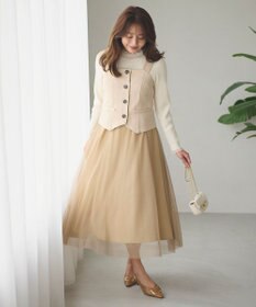 Feroux フレアチュール ジャンパースカート