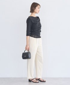 earth music&ecology レースレイヤードドレーププルオーバー