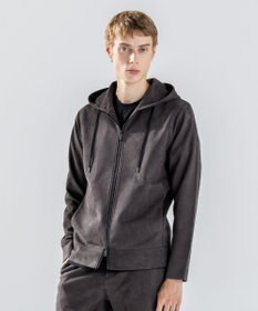 JOSEPH HOMME 【WEB・一部店舗限定  】レザーライクポンチ　ジップアップパーカー