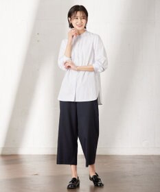 J.PRESS LADIES L 【洗える】シャークスキン セミワイド パンツ