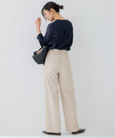 23区 【セットアップ対応/洗える】アイアスマットストレッチ セミワイド パンツ