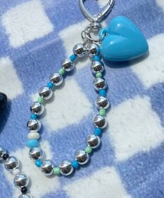 WEGO ハートメタルビーズキーホルダー