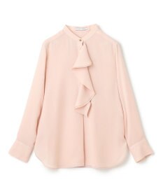 BEIGE， 【洗える】STOW / バンドカラーフリルブラウス