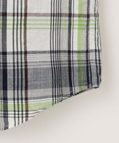 JOSEPH ABBOUD 【サスティナブル】リヨセルリネンチェック 七分袖シャツ