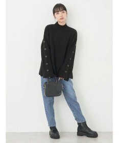 earth music&ecology 袖ボタンニットプルオーバー