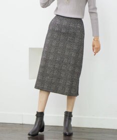 J.PRESS LADIES 【洗える】チェック ジャカード ナロー スカート