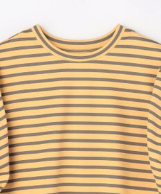 ANY L ツイストスリーブボーダートップス