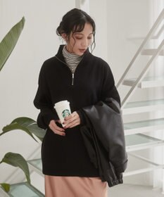 WEGO 【ユニセックス着用ITEM】ミラノリブハーフジッププルオーバー