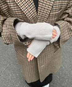 MOONBAT 【カシミヤ100%】リブニットアームウォーマー