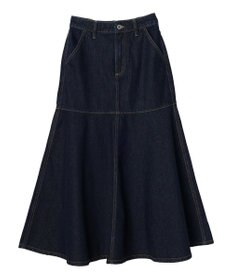 earth music&ecology ペプラムマーメイドデニムスカート