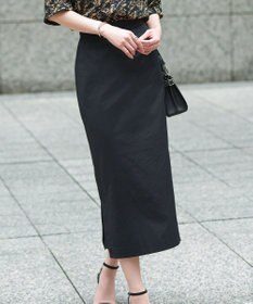 ICB 【洗える】シェルタリングドライサテン タイトスカート