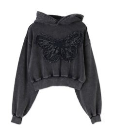 WEGO ヴィンテージウォッシュバタフライショートパーカー