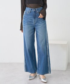 earth music&ecology ワイドフリンジデニムパンツ