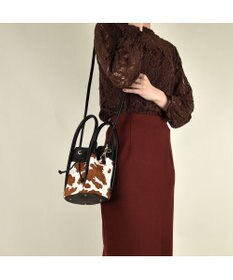 LA BAGAGERIE カウヘアー2WAYバケットバッグ