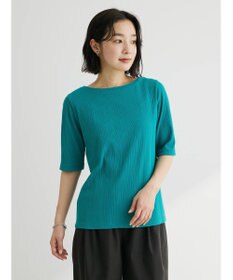 Green Parks 前後２ｗａｙリブ５分袖プルオーバー