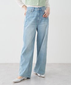 earth music&ecology ワイドフリンジデニムパンツ