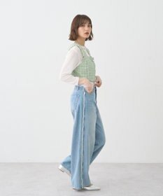 earth music&ecology ワイドフリンジデニムパンツ