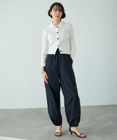 UNFILO 襟付きクロップドカーディガン