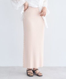 earth music&ecology サイドメローリブニットスカート