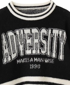 WEGO ラインリブフラッフィーショートニット