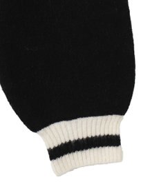 WEGO ラインリブフラッフィーショートニット