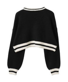 WEGO ラインリブフラッフィーショートニット