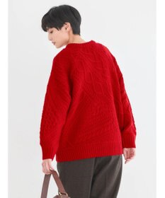 AMERICAN HOLIC パッチワークケーブルニットチュニック