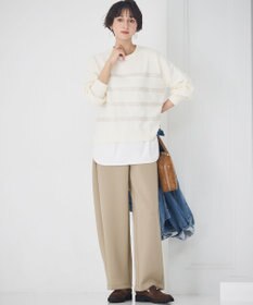 23区 L 【洗える】コットンエアーダンボール 2WAY カーヴィー パンツ