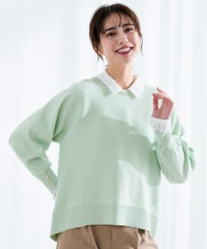 ANY SIS 【花粉リリース】ドルマン ニット ミント