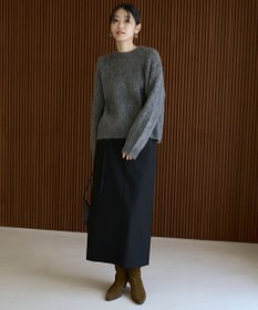 UNFILO L ウールライク Iラインスカート