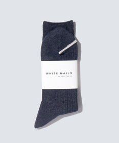 WHITE MAILS PAPER RIB CREW SOCKS ソックス