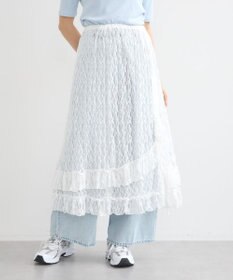 スカート 2way eco suede bustier 2wayドロストチュールスカート/earth music&ecology（アース