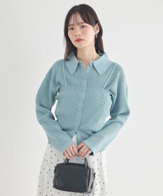 earth music&ecology 【2点SET】襟付きニットアンサンブル