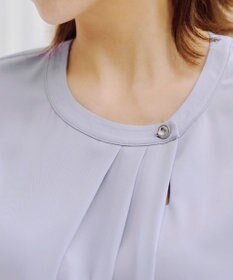 Tiaclasse 【洗える】アシメタックネックチュニックブラウス