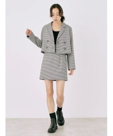 earth music&ecology チェックミニスカート