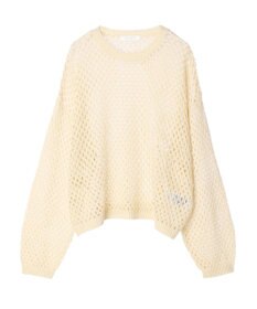 Green Parks メッシュ編みニットプルオーバー
