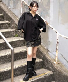 WEGO 【ユニセックス着用ITEM/MLサイズ展開】オープンカラーグラフィックシャツ（SS）