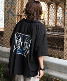WEGO 【ユニセックス着用ITEM/MLサイズ展開】オープンカラーグラフィックシャツ（SS）