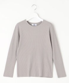 J.PRESS LADIES L 針抜きフライス クルーネック リブ カットソー