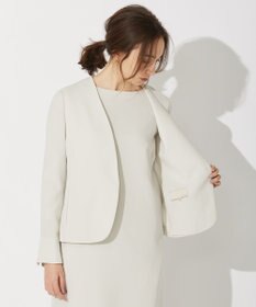 自由区 【セットアップ可】ダブルクロス ノーカラージャケット