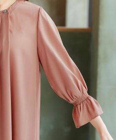 Tiaclasse 【洗える】アシメタックネックチュニックブラウス